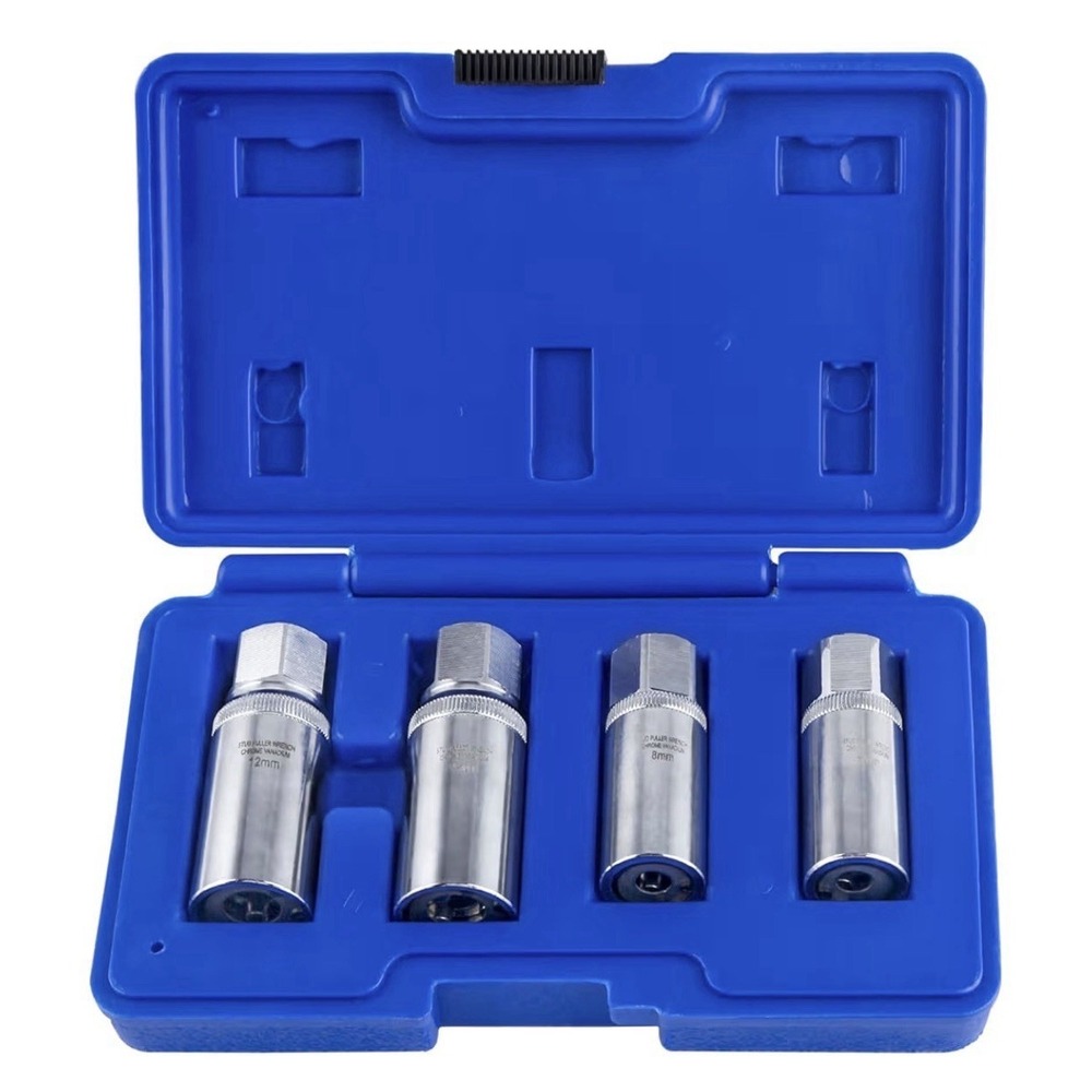 Sacar Espárragos Roscados Rotos Oxidados Socket Extractor Cr-V 1/2"  M6-M12 4PCS